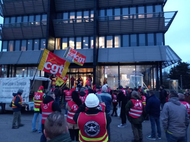 Rassemblent CGT Arcelor Dunkerque soutien Aline
